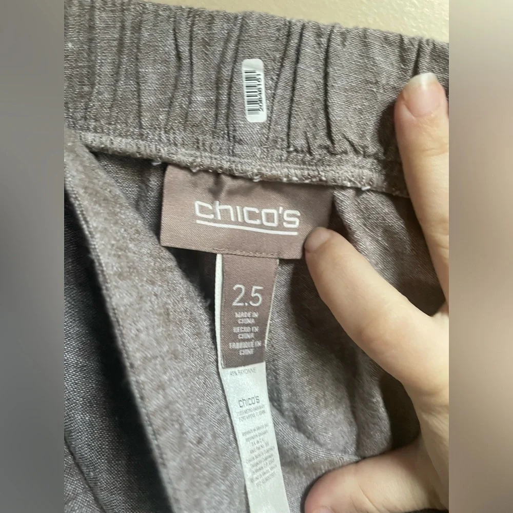 Chicos Women’s Linen Blend pull on Pants size L career